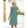 imageANRABESS Women Summer Dresses 2026 Casual Sleeveless Button Down Mini Sundress Beach Loose Tank Dress Coverup with PocketsGray Green