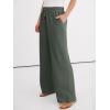 imageANRABESS Women Wide Leg Palazzo Pants 2026 Summer Casual Loose Elastic High Waisted Flowy Lounge Beach Trousers Work OutfitsArmy Green