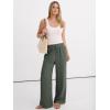imageANRABESS Women Wide Leg Palazzo Pants 2026 Summer Casual Loose Elastic High Waisted Flowy Lounge Beach Trousers Work OutfitsArmy Green