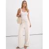imageANRABESS Women Wide Leg Palazzo Pants 2026 Summer Casual Loose Elastic High Waisted Flowy Lounge Beach Trousers Work OutfitsBeige