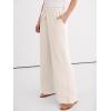 imageANRABESS Women Wide Leg Palazzo Pants 2026 Summer Casual Loose Elastic High Waisted Flowy Lounge Beach Trousers Work OutfitsBeige