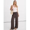 imageANRABESS Women Wide Leg Palazzo Pants 2026 Summer Casual Loose Elastic High Waisted Flowy Lounge Beach Trousers Work OutfitsBrown