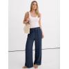 imageANRABESS Women Wide Leg Palazzo Pants 2026 Summer Casual Loose Elastic High Waisted Flowy Lounge Beach Trousers Work OutfitsNavy Blue