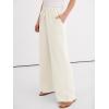 imageANRABESS Women Wide Leg Palazzo Pants 2026 Summer Casual Loose Elastic High Waisted Flowy Lounge Beach Trousers Work OutfitsWhite Cream