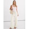 imageANRABESS Women Wide Leg Palazzo Pants 2026 Summer Casual Loose Elastic High Waisted Flowy Lounge Beach Trousers Work OutfitsWhite Cream