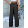 imageANRABESS Women Wide Leg Pants Stretchy Work Dress Pants Waffle Knit Business Casual Pull on Palazzo Slacks Trousers OutfitsBlack