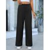 imageANRABESS Women Wide Leg Pants Stretchy Work Dress Pants Waffle Knit Business Casual Pull on Palazzo Slacks Trousers OutfitsBlack