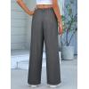 imageANRABESS Women Wide Leg Pants Stretchy Work Dress Pants Waffle Knit Business Casual Pull on Palazzo Slacks Trousers OutfitsDark Gray