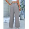 imageANRABESS Women Wide Leg Pants Stretchy Work Dress Pants Waffle Knit Business Casual Pull on Palazzo Slacks Trousers OutfitsLight Gray