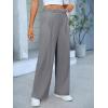 imageANRABESS Women Wide Leg Pants Stretchy Work Dress Pants Waffle Knit Business Casual Pull on Palazzo Slacks Trousers OutfitsLight Gray