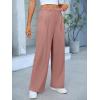 imageANRABESS Women Wide Leg Pants Stretchy Work Dress Pants Waffle Knit Business Casual Pull on Palazzo Slacks Trousers OutfitsPink