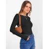 imageANRABESS Womens Boat Neck Long Sleeve Shirts Rib Knit Slim Fitting Tops Basic Tees 2026 Casual Comfy Fall Outfits ClothesBlack