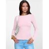 imageANRABESS Womens Boat Neck Long Sleeve Shirts Rib Knit Slim Fitting Tops Basic Tees 2026 Casual Comfy Fall Outfits ClothesBright Pink