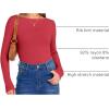 imageANRABESS Womens Boat Neck Long Sleeve Shirts Rib Knit Slim Fitting Tops Basic Tees 2026 Casual Comfy Fall Outfits ClothesBright Red