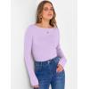imageANRABESS Womens Boat Neck Long Sleeve Shirts Rib Knit Slim Fitting Tops Basic Tees 2026 Casual Comfy Fall Outfits ClothesLight Purple