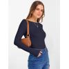 imageANRABESS Womens Boat Neck Long Sleeve Shirts Rib Knit Slim Fitting Tops Basic Tees 2026 Casual Comfy Fall Outfits ClothesNavy Blue
