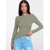 imageANRABESS Womens Boat Neck Long Sleeve Shirts Rib Knit Slim Fitting Tops Basic Tees 2026 Casual Comfy Fall Outfits ClothesSaga Green