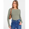 imageANRABESS Womens Boat Neck Long Sleeve Shirts Rib Knit Slim Fitting Tops Basic Tees 2026 Casual Comfy Fall Outfits ClothesSaga Green