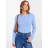 imageANRABESS Womens Boat Neck Long Sleeve Shirts Rib Knit Slim Fitting Tops Basic Tees 2026 Casual Comfy Fall Outfits ClothesSky Blue