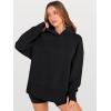imageANRABESS Womens Oversized Hoodies Long Sleeve Fleece Side Slit Hooded Sweatshirts Pullover 2026 Fall Outfits Y2K ClothesBlack