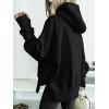 imageANRABESS Womens Oversized Hoodies Long Sleeve Fleece Side Slit Hooded Sweatshirts Pullover 2026 Fall Outfits Y2K ClothesBlack