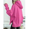 imageANRABESS Womens Oversized Hoodies Long Sleeve Fleece Side Slit Hooded Sweatshirts Pullover 2026 Fall Outfits Y2K ClothesHot Pink