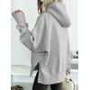 imageANRABESS Womens Oversized Hoodies Long Sleeve Fleece Side Slit Hooded Sweatshirts Pullover 2026 Fall Outfits Y2K ClothesLight Grey