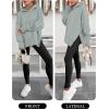 imageANRABESS Womens Oversized Hoodies Long Sleeve Fleece Side Slit Hooded Sweatshirts Pullover 2026 Fall Outfits Y2K ClothesSage Green