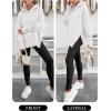 imageANRABESS Womens Oversized Hoodies Long Sleeve Fleece Side Slit Hooded Sweatshirts Pullover 2026 Fall Outfits Y2K ClothesWhite