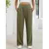 imageANRABESS Womens Pants Wide Leg Waffle Knit Casual Stretchy Slacks Work Dress Pant Business Palazzo Trousers Spring OutfitsPea Green