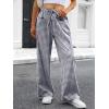 imageANRABESS Womens Striped Gingham Pants 2025 Pajama Drawstring Wide Leg Lounge Plaid Pants Cute Casual Trousers with PocketsNavy Blue White Plaid