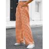 imageANRABESS Womens Striped Gingham Pants 2025 Pajama Drawstring Wide Leg Lounge Plaid Pants Cute Casual Trousers with PocketsOrange White Plaid
