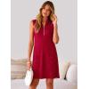 imageANRABESS Womens Summer Dresses Casual Sleeveless Ribbed Half Zip Polo Collar Tshirt Dress 2026 Spring Tunics Short SundressRed