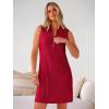 imageANRABESS Womens Summer Dresses Casual Sleeveless Ribbed Half Zip Polo Collar Tshirt Dress 2026 Spring Tunics Short SundressRed