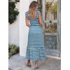 imageANRABESS Womens Summer Sleeveless Maxi Dress Square Neck Smocked Boho Casual Ruffle Strap Flowy ALine Long Beach SundressBlue White Stripes