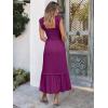 imageANRABESS Womens Summer Sleeveless Maxi Dress Square Neck Smocked Boho Casual Ruffle Strap Flowy ALine Long Beach SundressDark Purple
