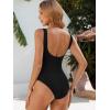 imageANRABESS Womens Swimsuits One Piece Tummy Control Full Coverage Bathing Suit Ruched Modest Swim Suit Beach Vacation SwimwearBlack