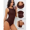 imageANRABESS Womens Swimsuits One Piece Tummy Control Full Coverage Bathing Suit Ruched Modest Swim Suit Beach Vacation SwimwearBrown