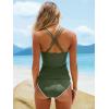 imageANRABESS Womens Tankini Set Two Piece Swimsuit Tummy Control V Neck Top Bathing Suit High Waisted Color Block Swimwear 2026Army Green