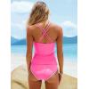 imageANRABESS Womens Tankini Set Two Piece Swimsuit Tummy Control V Neck Top Bathing Suit High Waisted Color Block Swimwear 2026Light Pink