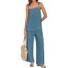 imageANRABESS 2 Piece Sets for Women Summer Lounge Matching Set Spaghetti Strap Top Wide Leg Pants Vacation Beach Travel OutfitsLake