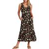 imageANRABESS Women Summer Maxi Dresses Aline Tiered Flowy V Neck Sleeveless Swing 2026 Casual Beach Travel Sundress with PocketsBlack With Floral Red Yellow