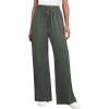 imageANRABESS Women Wide Leg Palazzo Pants 2026 Summer Casual Loose Elastic High Waisted Flowy Lounge Beach Trousers Work OutfitsArmy Green