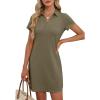 imageANRABESS Womens Casual Summer T Shirt Dress Short Sleeve V Neck Mini Shift Dresses 2026 Fashion Beach Vacation Travel ClothesArmy Green