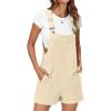 imageANRABESS Womens Short Overalls Summer Adjustable Strap Loose Fit Bib Shortalls Rompers Spring Travel Vacation ClothesBeige