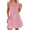 imageANRABESS Womens Summer Dresses V Neck Sleeveless Sundresses Casual Swimsuit Cover up 2026 Trendy Beach Vacation ClothesPink White Dot