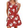imageANRABESS Womens Summer Dresses V Neck Sleeveless Sundresses Casual Swimsuit Cover up 2026 Trendy Beach Vacation ClothesRed White Floral