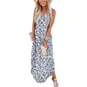 imageANRABESS Women Maxi Dress Summer Casual Sleeveless V Neck Sundress Coverups Beach Vacation Clothes with PocketsFloral Blue