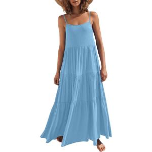 imageANRABESS Womens Maxi Dress 2026 Summer Casual Sleeveless Spaghetti Strap Boho Sundress Flowy Tiered Beach Vacation Long DressBright Blue