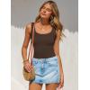 imageANRABESS Bodysuits for Women Summer Ribbed Knit Scoop Neck Sleeveless Sexy Slim Fitted Tank Tops 2026Brown